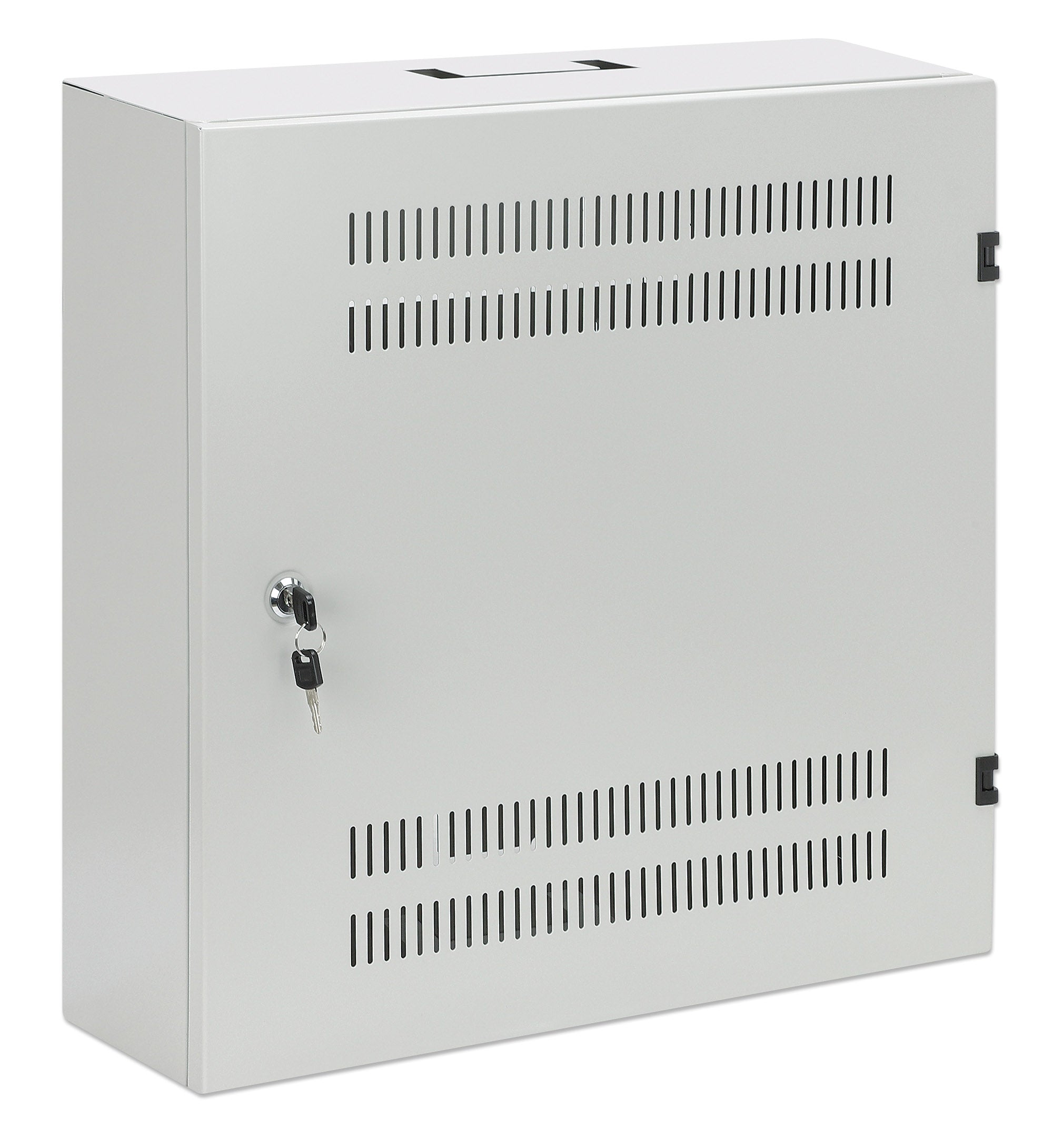 Intellinet Low-Profile 19" wall-mount cabinet, 4U horizontal + 2U vertical rails, grey — view 2