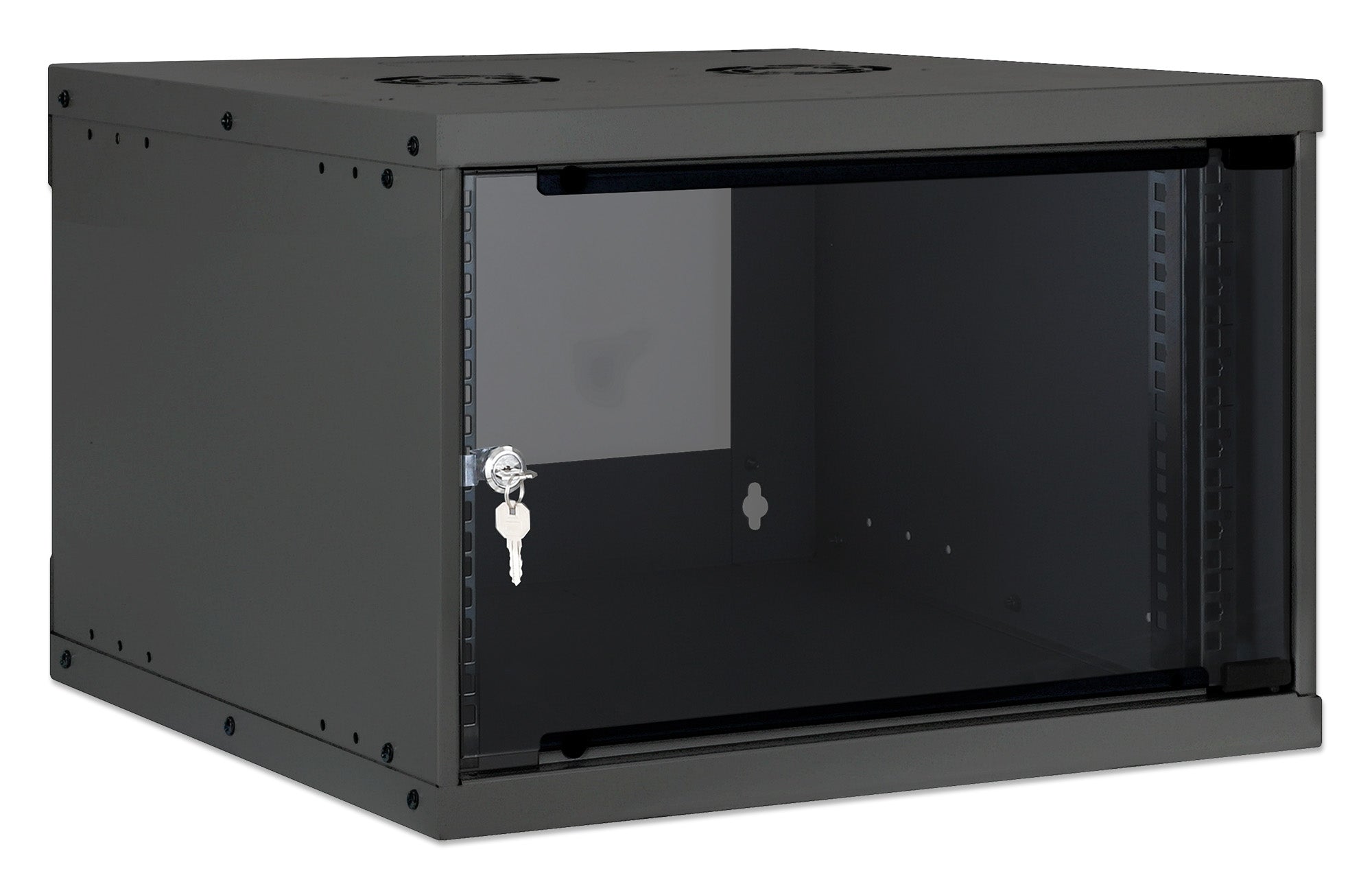Intellinet Basic Line 6U 19" wall-mount network cabinet, 540 × 400 mm (W × D), flat-packed, black — view 2