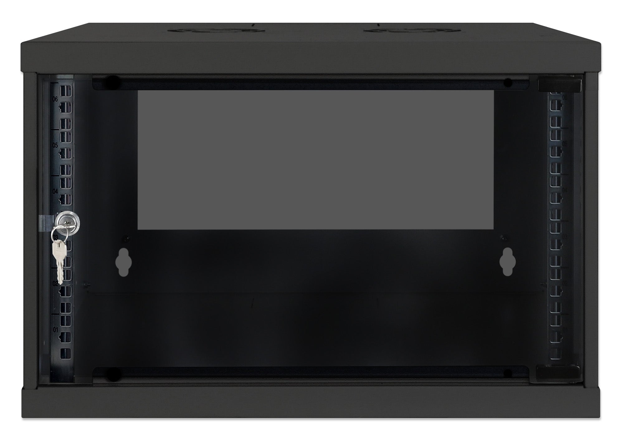 Intellinet Basic Line 6U 19" wall-mount network cabinet, 540 × 400 mm (W × D), flat-packed, black — view 3