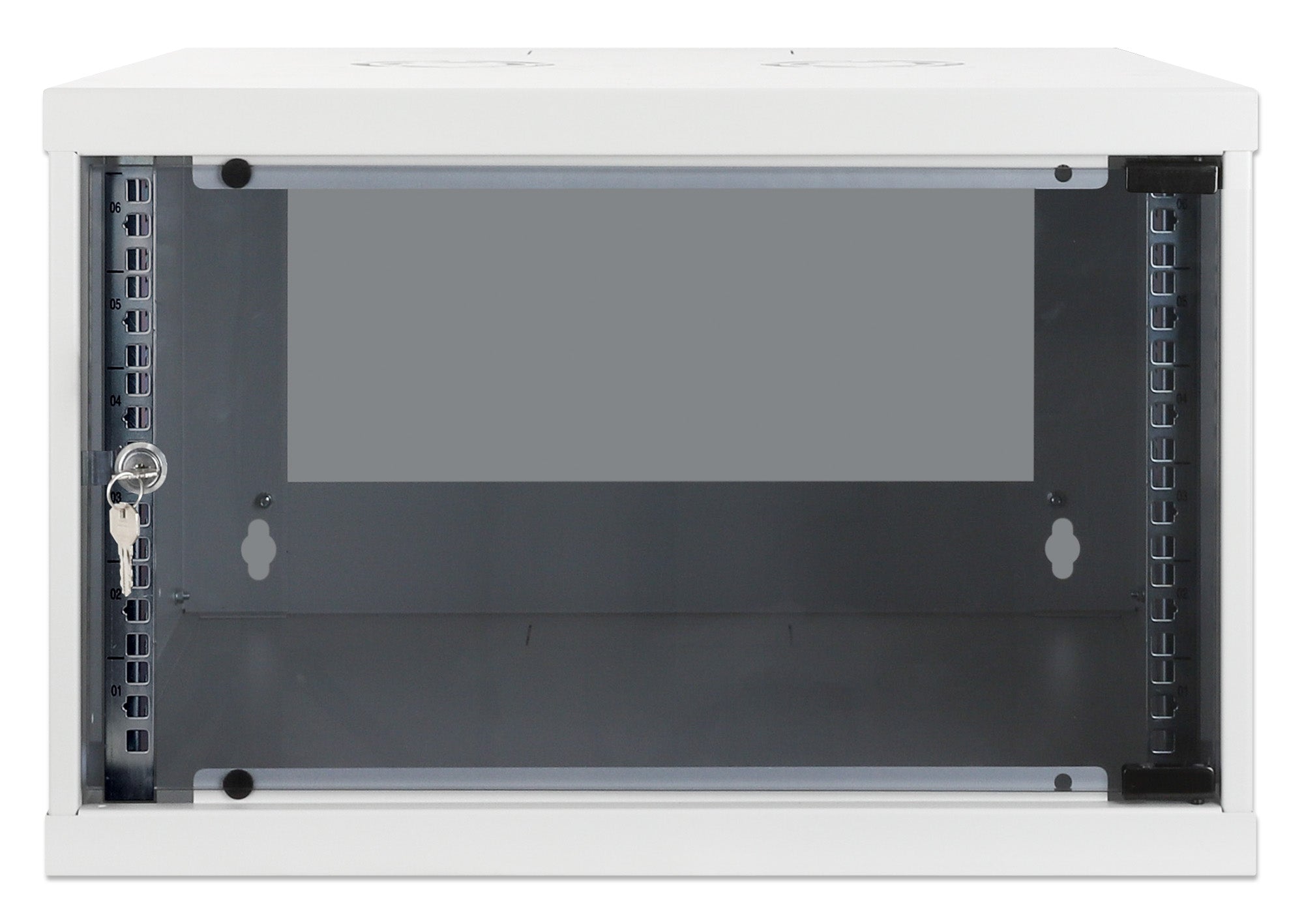 Intellinet Basic Line 6U 19" wall-mount network cabinet, 540 × 400 mm (W × D), flat-packed, grey — view 3