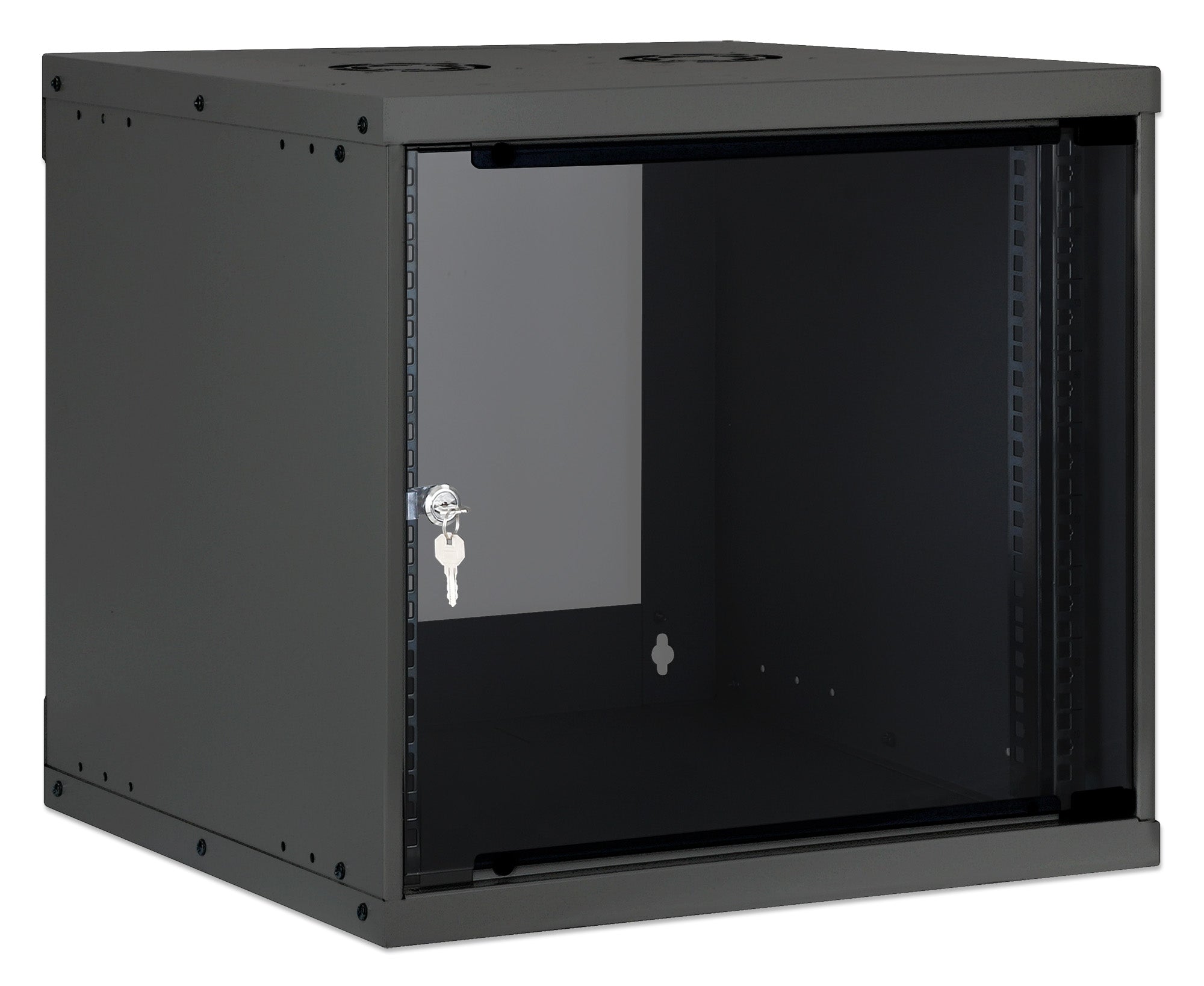 Intellinet Basic Line 9U 19" wall-mount network cabinet, 540 × 400 mm (W × D), flat-packed, black — view 2