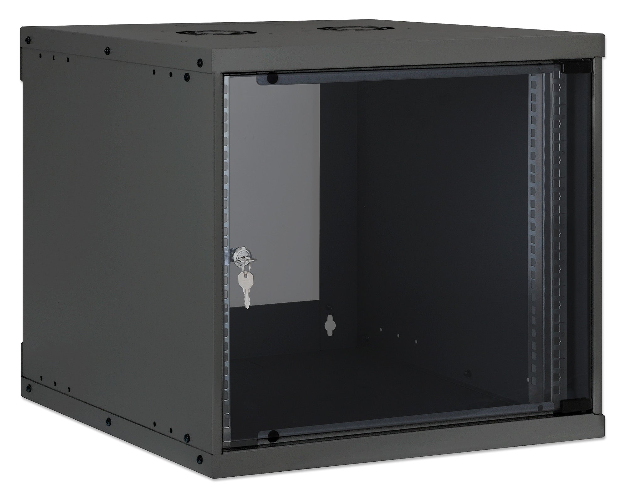 Intellinet Basic Line 9U 19" wall-mount network cabinet, 540 × 560 mm (W × D), flat-packed, black — view 2