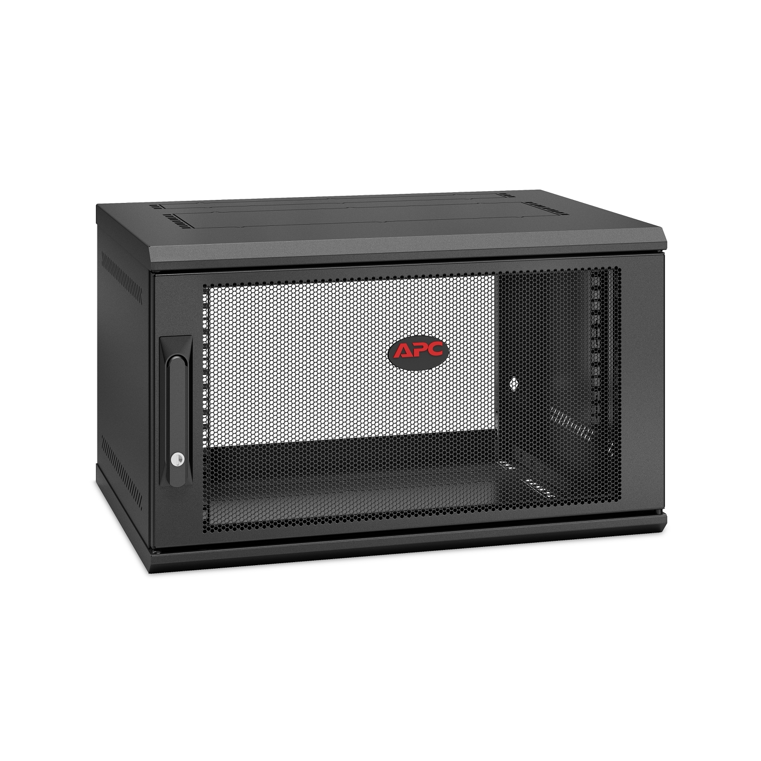 APC NetShelter WX 6U wall-mount cabinet, switch depth, perforated door, black — view 2