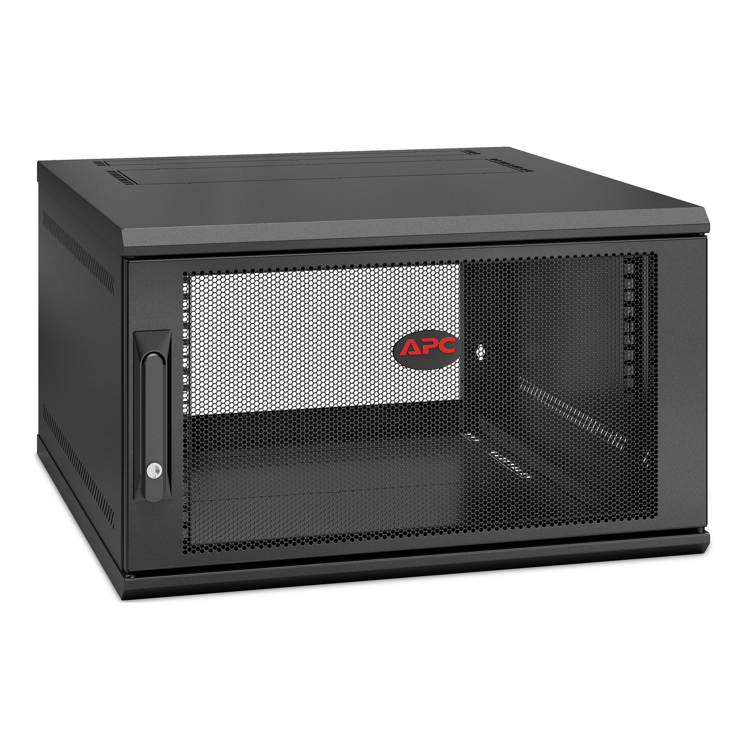 APC NetShelter WX 6U wall-mount cabinet, server depth, perforated door, black — view 2
