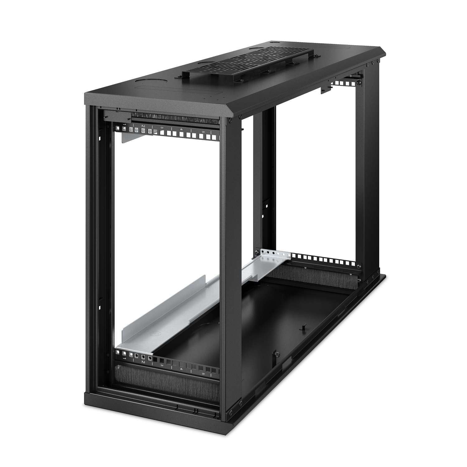 APC NetShelter 6U low-profile wall-mount cabinet, server depth, 230 V fan, black — view 2