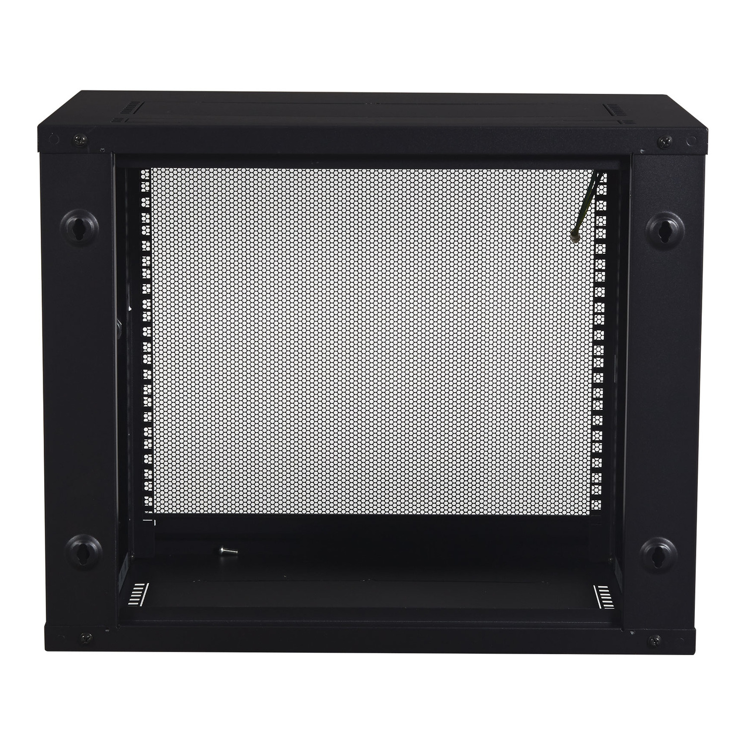 APC NetShelter WX 9U wall-mount cabinet, switch depth, perforated door, unassembled, black — view 2