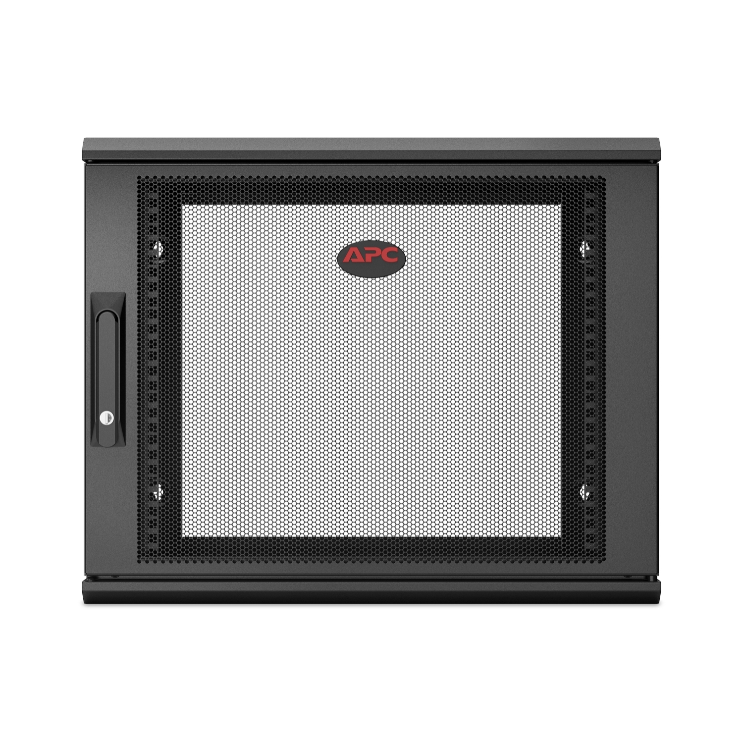 APC NetShelter WX 9U wall-mount cabinet, switch depth, perforated door, black — view 3
