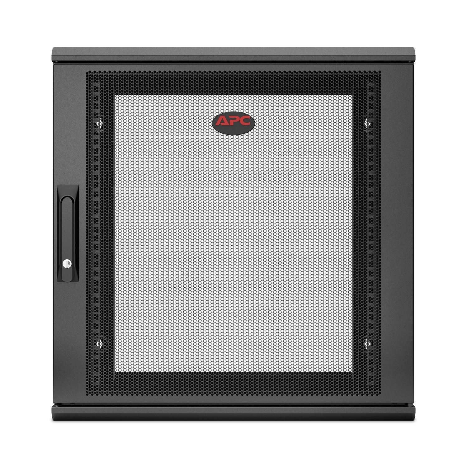 APC NetShelter WX 12U wall-mount cabinet, switch depth, perforated door, black — view 3