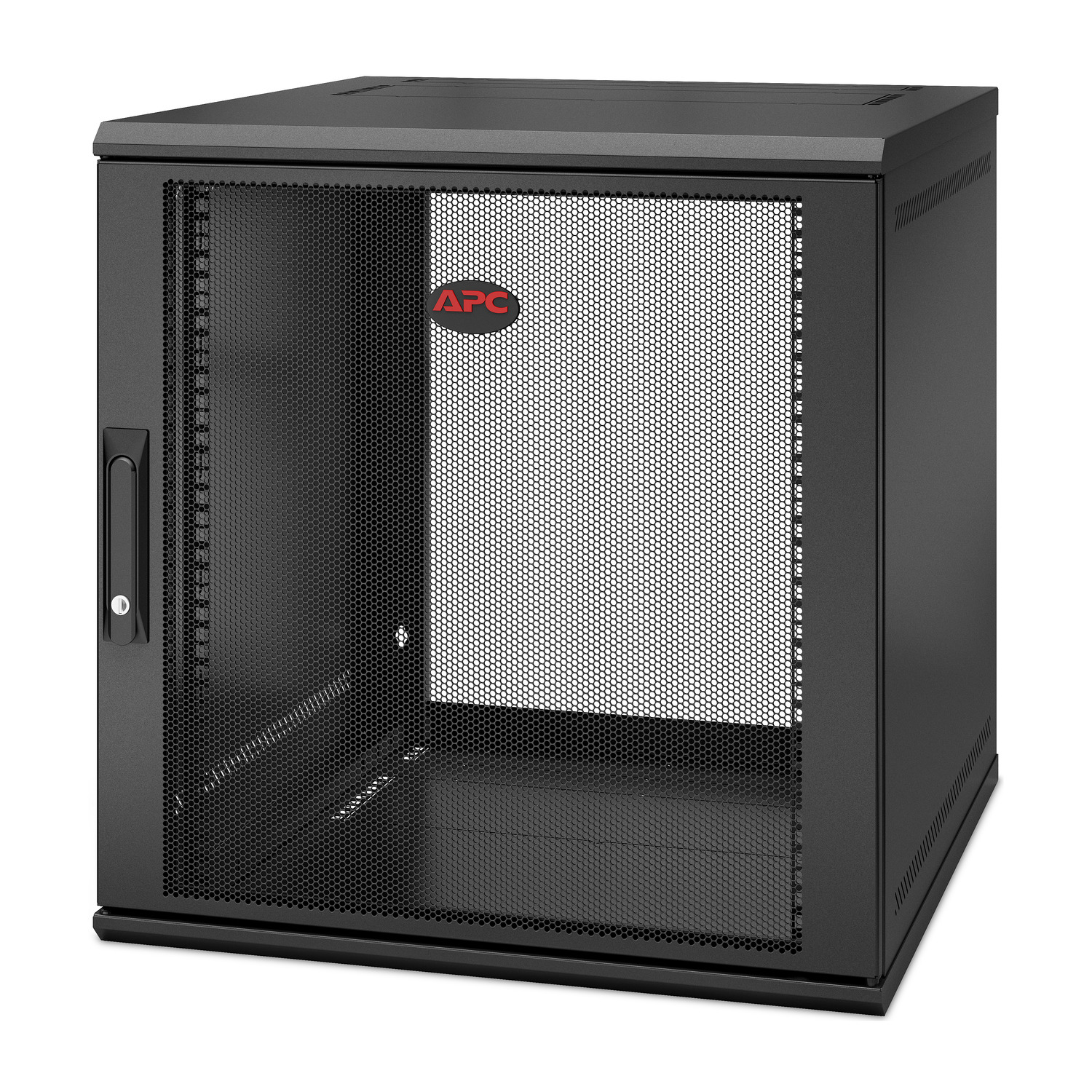APC NetShelter WX 12U wall-mount cabinet, server depth, perforated door, black