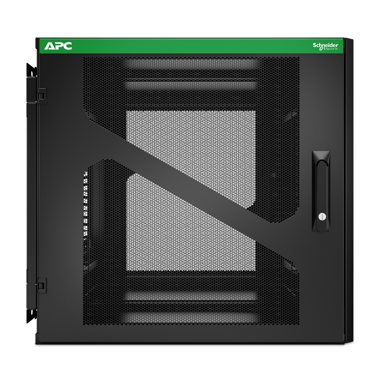 APC NetShelter 12U wall-mount cabinet, UPS depth, side-mount, black — view 2