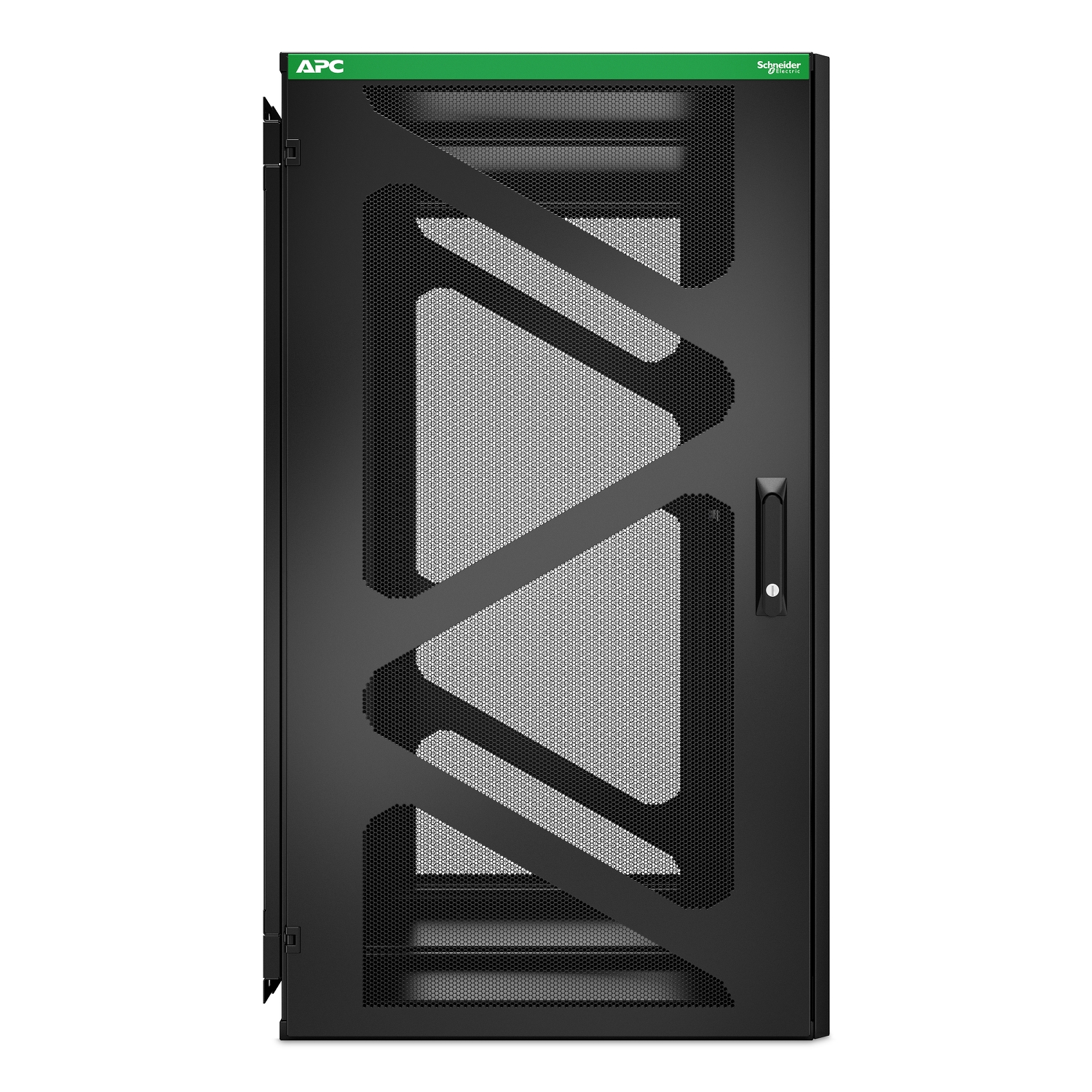 APC NetShelter 24U wall-mount cabinet, UPS depth, side-mount, black — view 2
