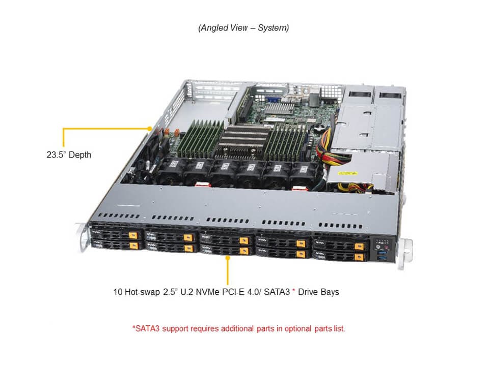Supermicro AS-1114S-WN10RT — angle view