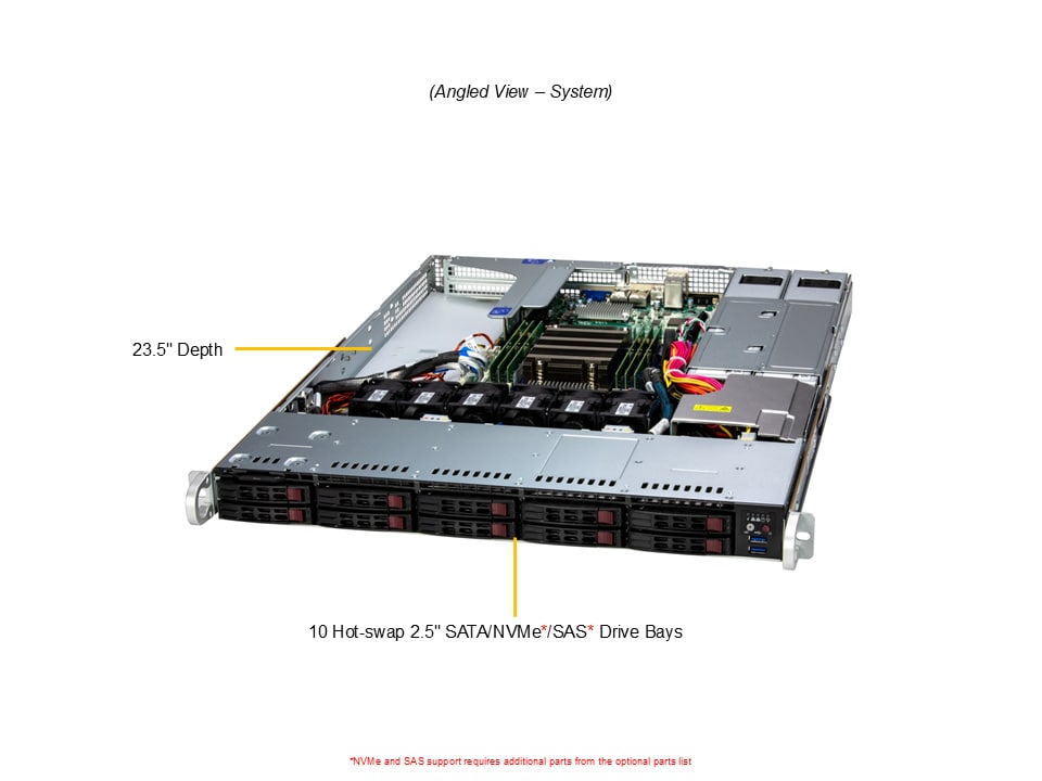Supermicro AS-1115SV-WTNRT — angle view