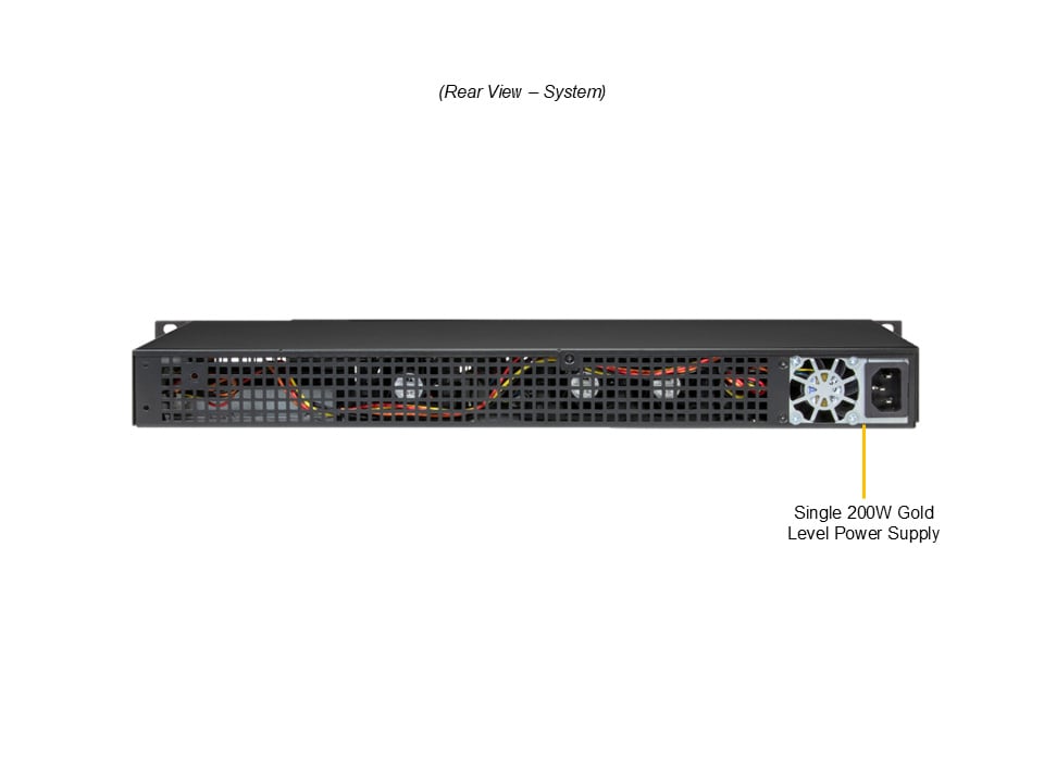 Supermicro AS-1116R-FN4 — rear view