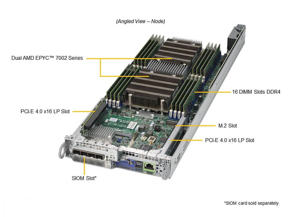 Supermicro AS-2124BT-HNTR — top view
