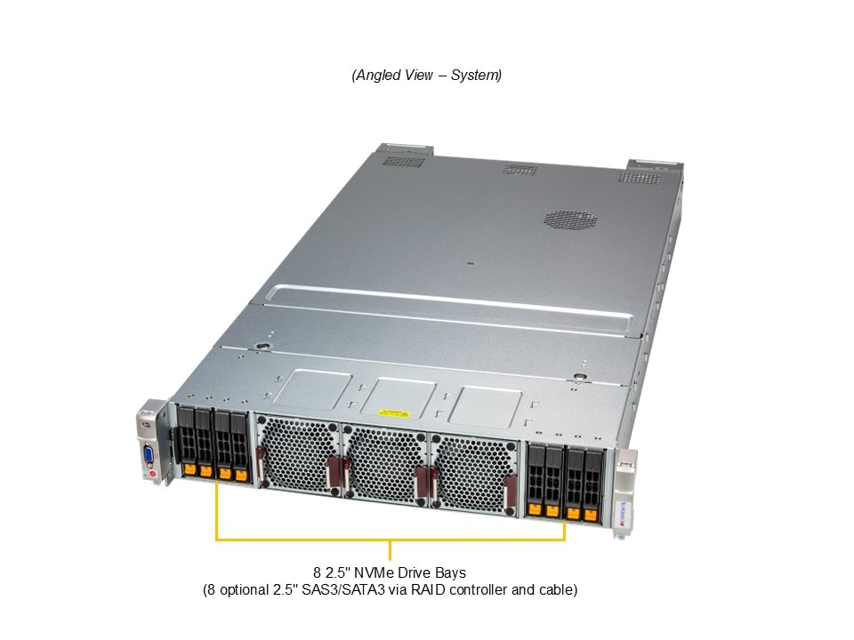 Supermicro AS-2145GH-TNMR-LCC — angle view