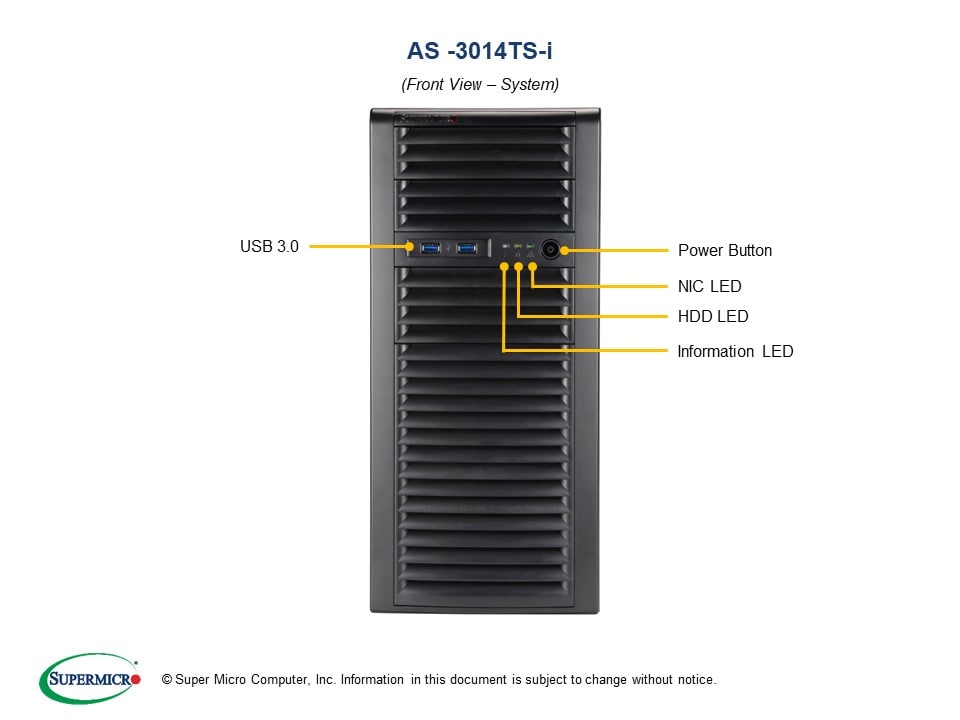 Supermicro AS-3014TS-I — front view