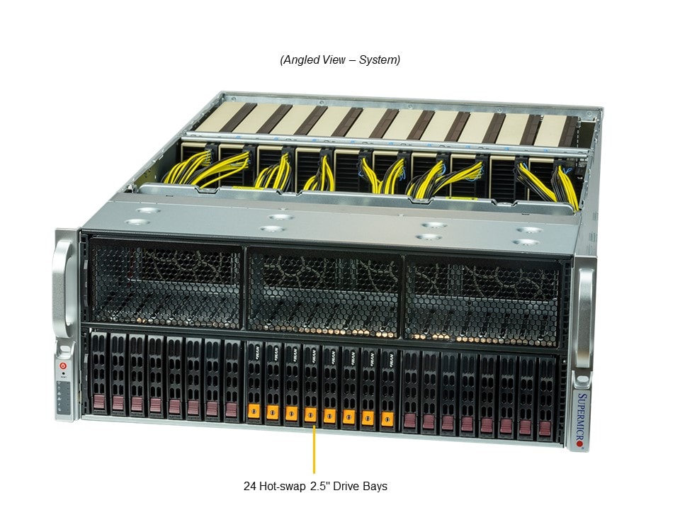 Supermicro AS-4125GS-TNRT1 — angle view