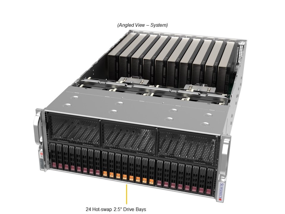 Supermicro AS-4125GS-TNRT2 — angle view