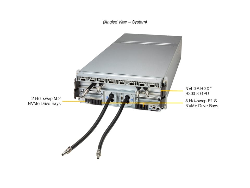 Supermicro AS-4126GS-NB3RT-LCC — angle view