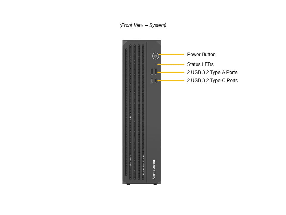 Supermicro AS-C521D-11302U — front view