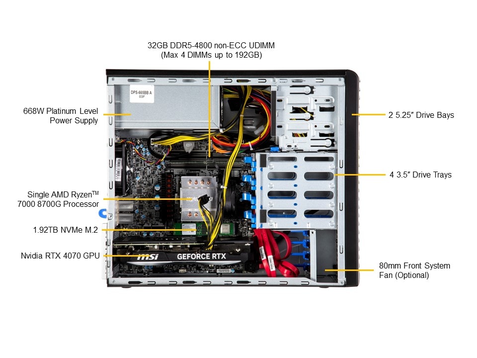 Supermicro AS-C531I-11172U — top view