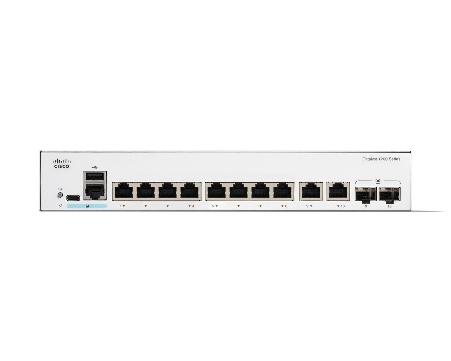 Cisco Catalyst 1200 8-port Gigabit switch, 2x 1G combo uplinks — view 2