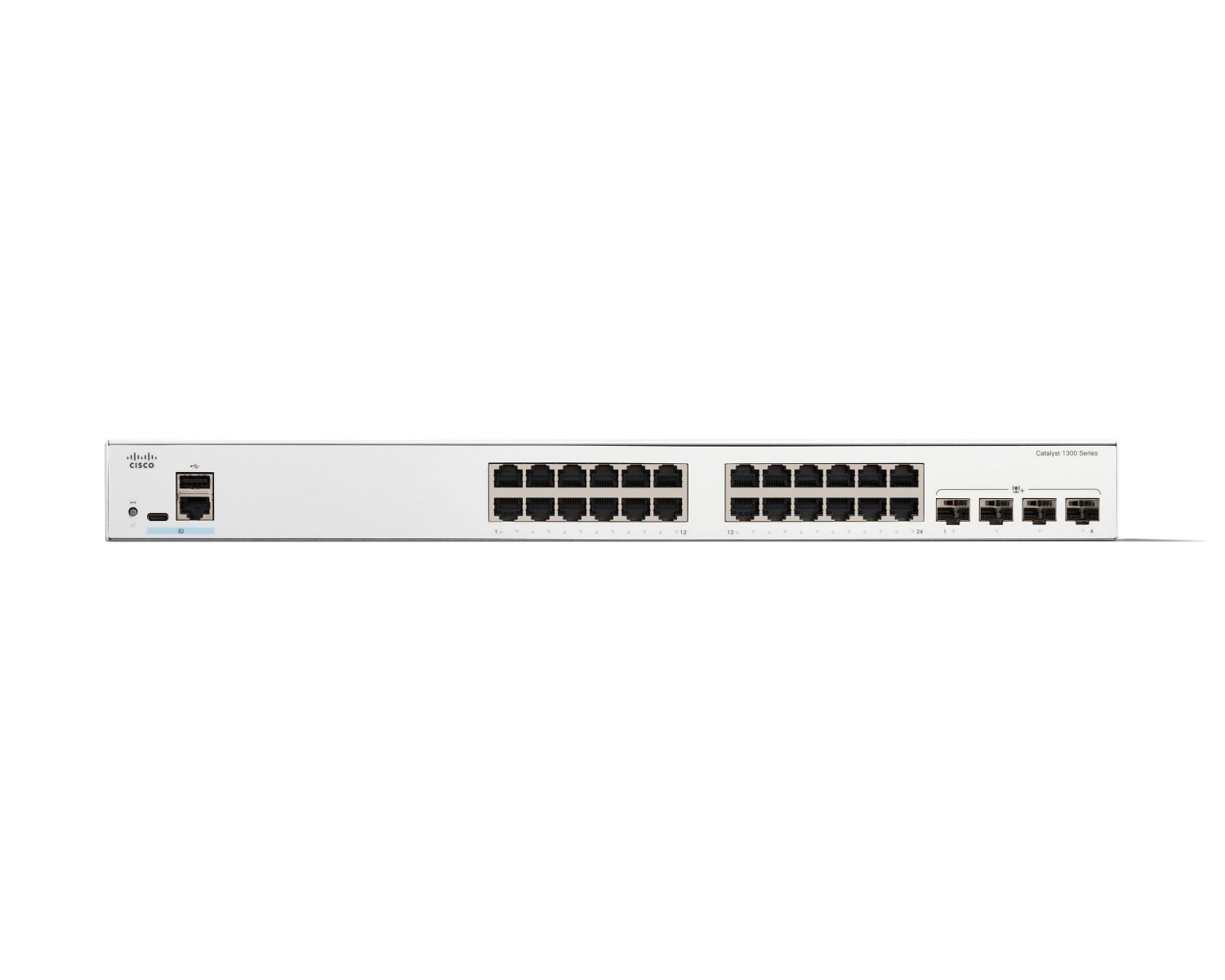 Cisco Catalyst 1300 24-port Gigabit switch, 4x 10G SFP+ uplinks — view 2
