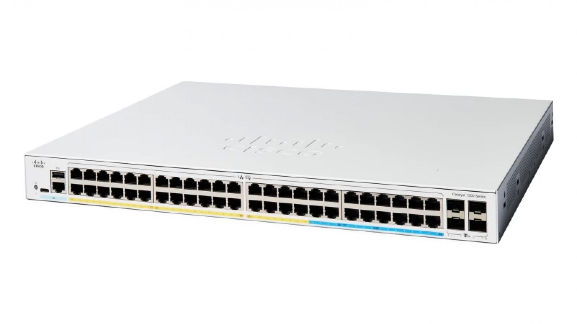 Cisco Catalyst 1300 48-port Gigabit/Multigigabit PoE+ switch, 4x 10G SFP+ uplinks — view 2