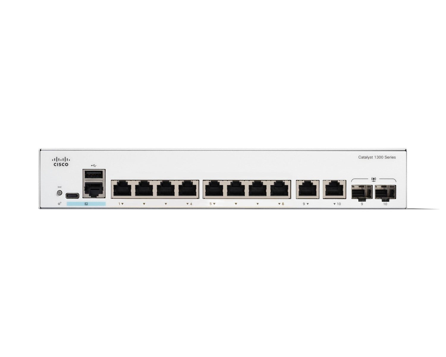 Cisco Catalyst 1300 8-port Gigabit switch, 2x 1G combo uplinks — view 2