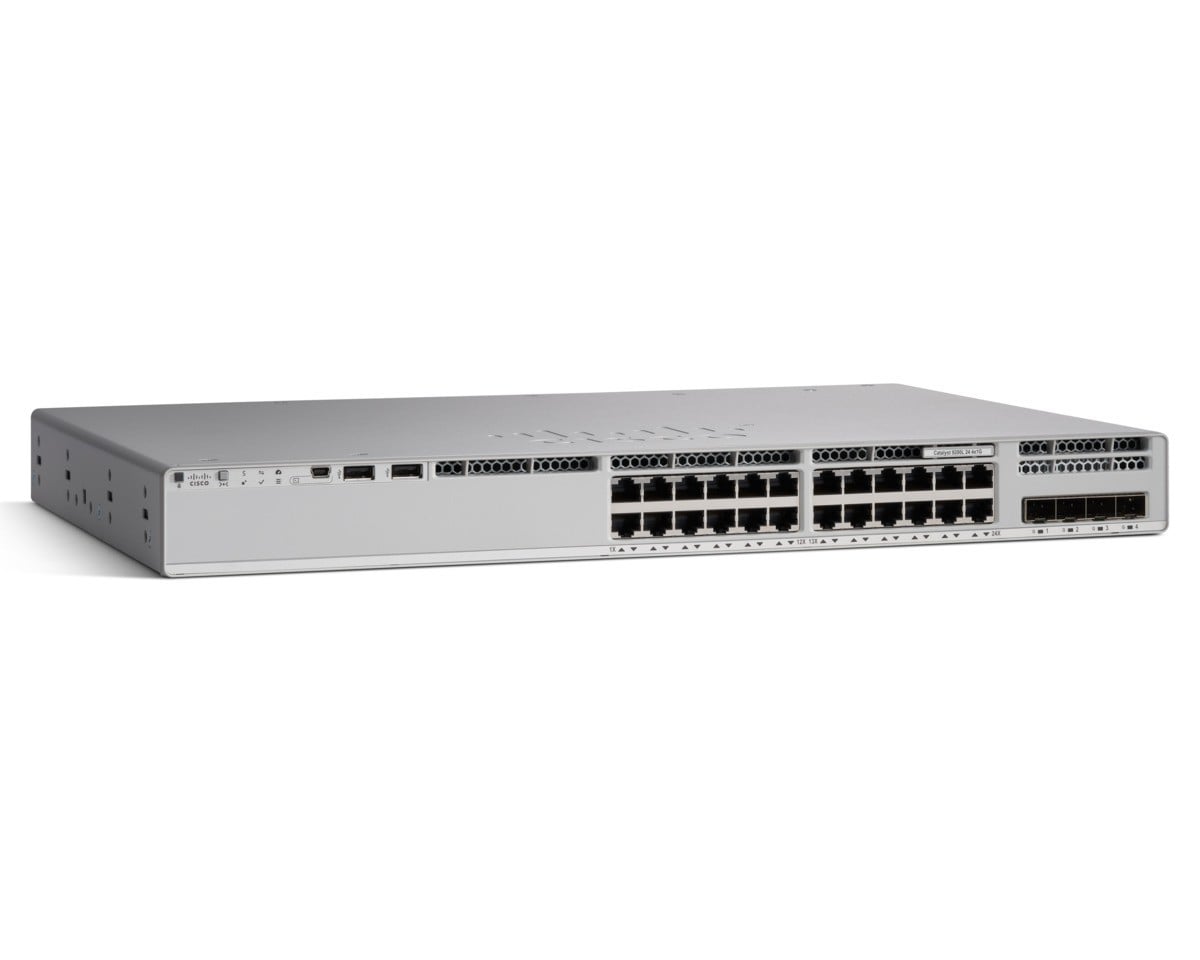 Cisco Catalyst 9200L 24-port Gigabit PoE+ switch, 4x 10G SFP+ uplinks, Network Essentials — view 2
