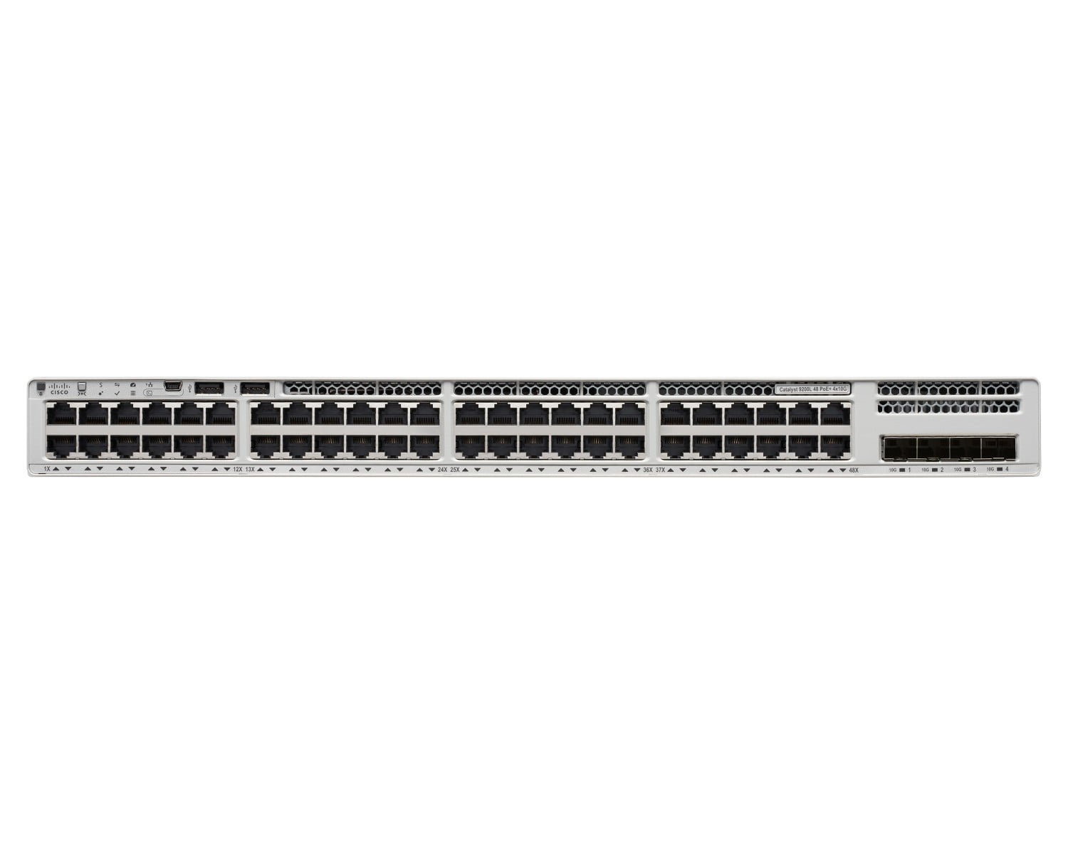 Cisco Catalyst 9200L 48-port Gigabit PoE+ switch, 4x 10G SFP+ uplinks, Network Essentials — view 2