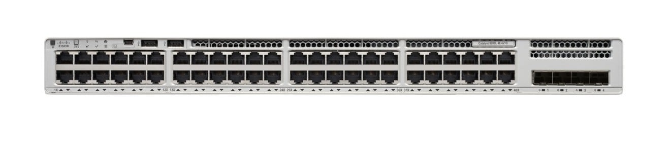 Cisco Catalyst 9200L 48-port Gigabit/Multigigabit PoE+ switch, 2x 25G SFP28 uplinks, Network Essentials — view 2