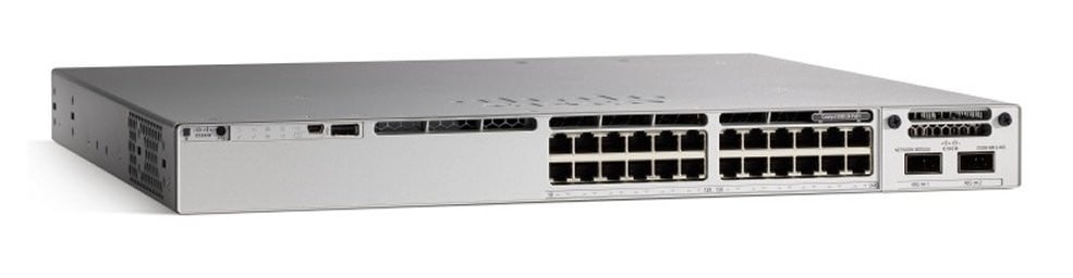 Cisco Catalyst 9300 24-port Multigigabit UPOE switch, modular uplinks, Network Advantage — view 2