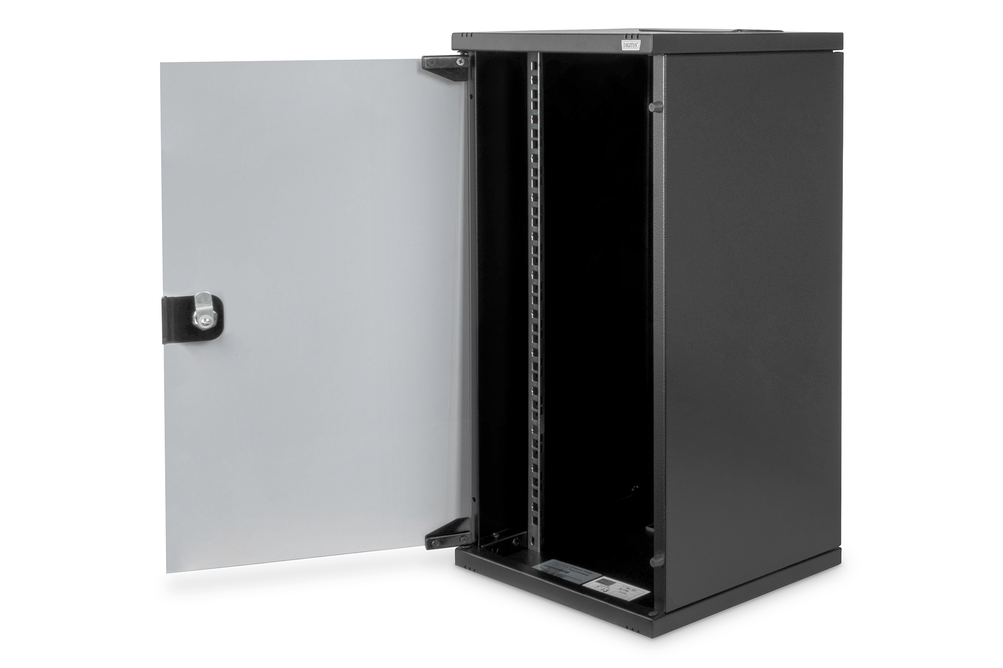 DIGITUS 10" wall-mount 12U 10" wall-mount cabinet, 312 × 300 mm (W × D), black — view 3