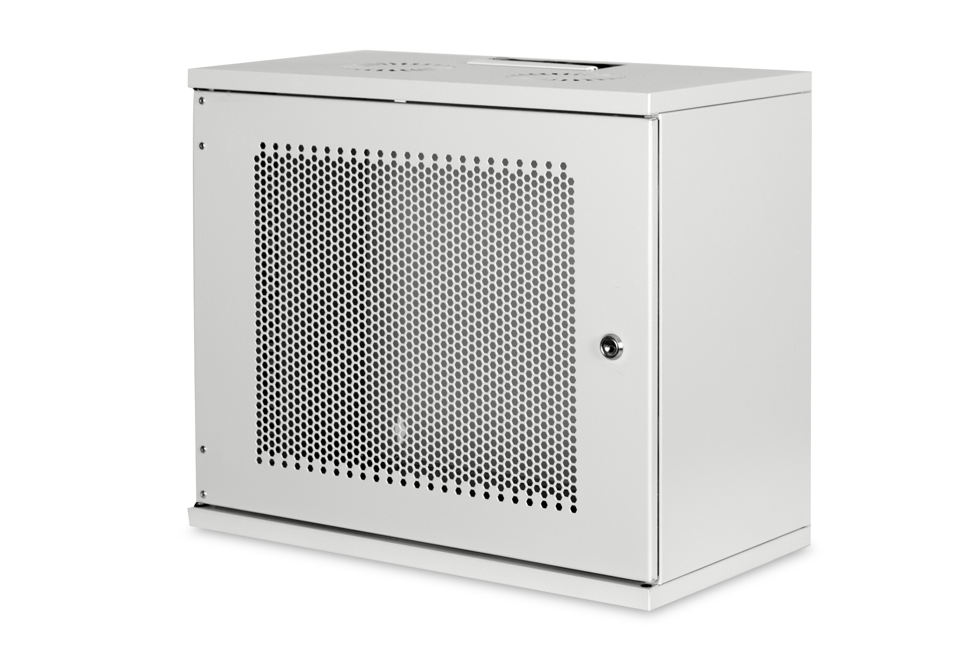 DIGITUS SOHO 9U 19" wall-mount cabinet, 540 × 400 mm (W × D), grey, perforated door — view 2