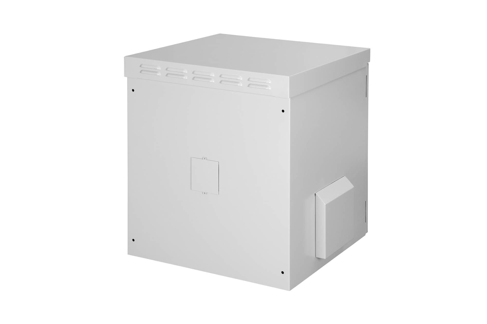 DIGITUS Outdoor IP55 12U 19" wall-mount cabinet, 600 × 600 mm (W × D), grey — view 3