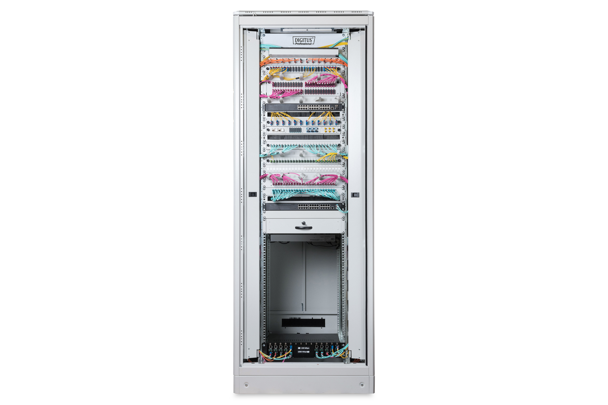 DIGITUS Unique 36U 19" network cabinet, 800 × 800 mm (W × D), grey — view 3