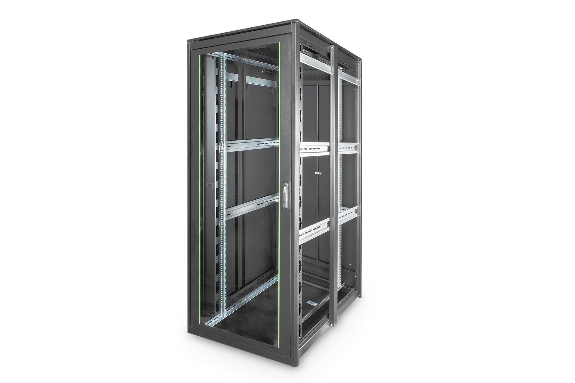 DIGITUS Unique 42U 19" network cabinet, 800 × 1200 mm (W × D), black — view 3