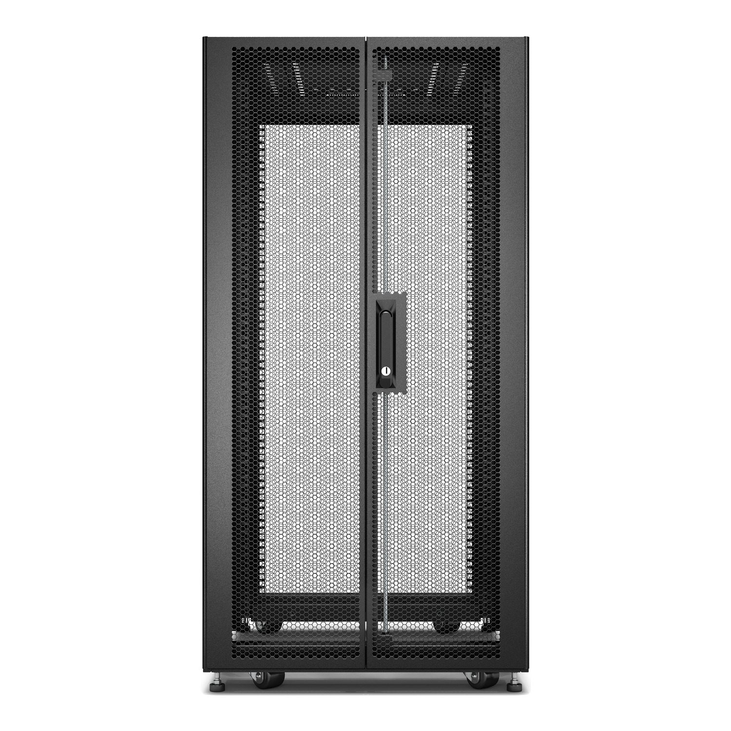 APC Easy Rack 24U 600 mm × 1200 mm rack cabinet, with side panels, no bottom, black — view 2