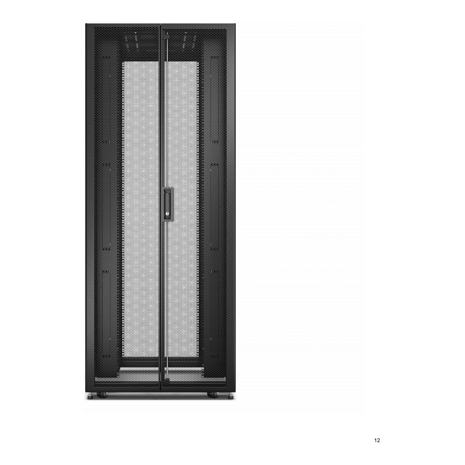 APC Easy Rack 42U 800 mm × 1100 mm rack cabinet, with side panels, no bottom, black — view 2