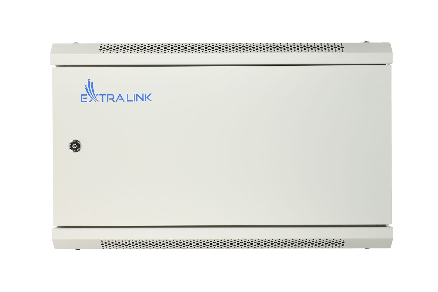 Extralink ASP 6U 600 mm × 450 mm wall-mount rack cabinet, solid steel door, grey — view 3