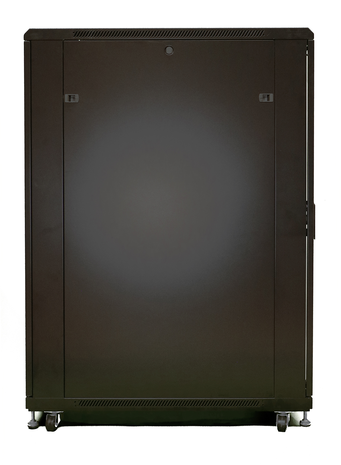 Extralink 32U 600 mm × 600 mm floor-standing rack cabinet, glass door, black — view 3