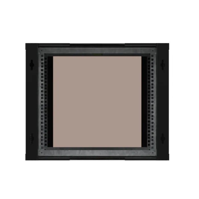 Extralink Premium 9U 600 mm × 600 mm tool-free wall-mount rack cabinet, glass door, black — view 3