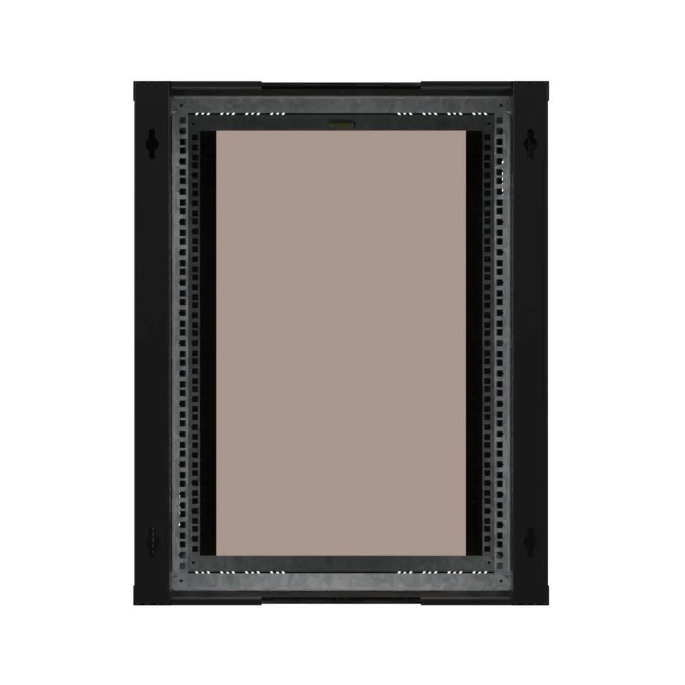 Extralink Premium 15U 600 mm × 600 mm tool-free wall-mount rack cabinet, glass door, black — view 3