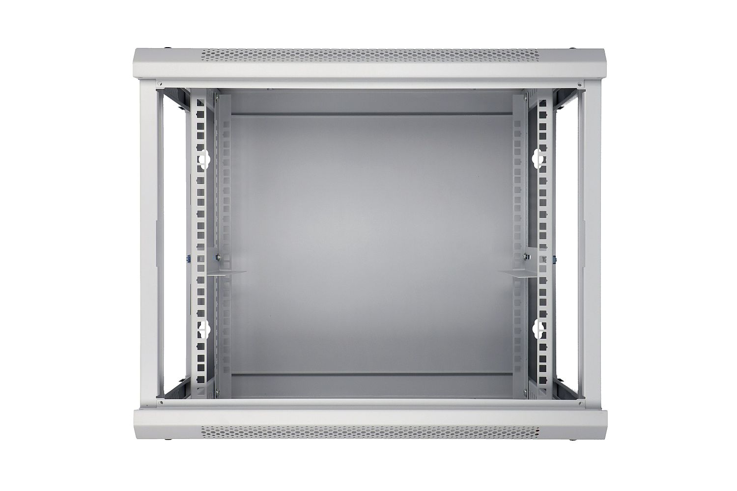 Extralink 9U 600 mm × 450 mm wall-mount rack cabinet, glass door, grey — view 3