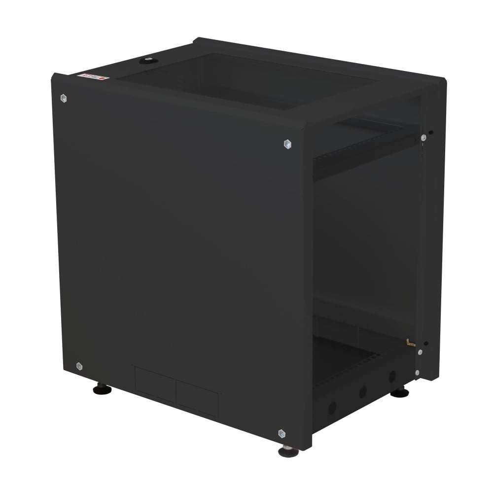 Techly I-CASE EE-2008BK6 8U 600 mm × 600 mm wall- or floor-mount 19-inch rack cabinet, perforated steel door, black — view 3