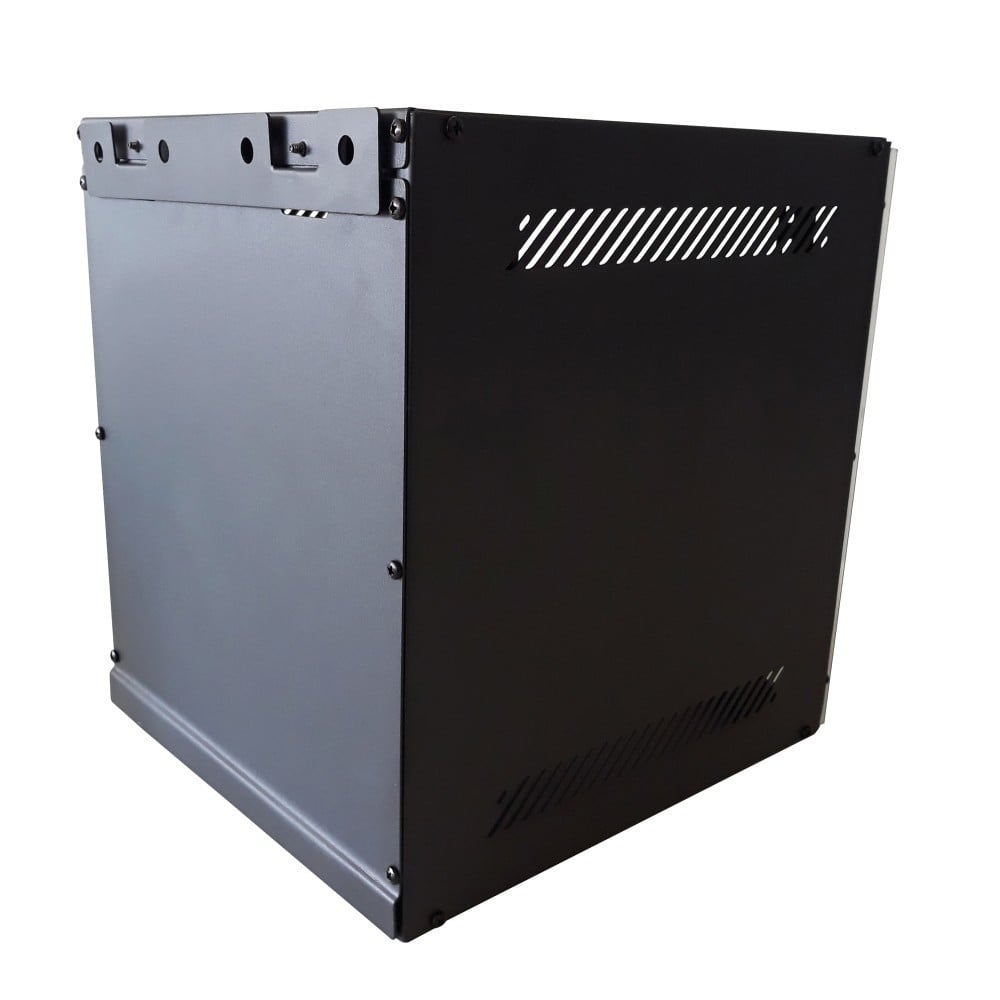 Techly I-CASE EM-1006BKL 6U 280 mm × 320 mm wall-mount 10-inch rack cabinet, glass door, black — view 2