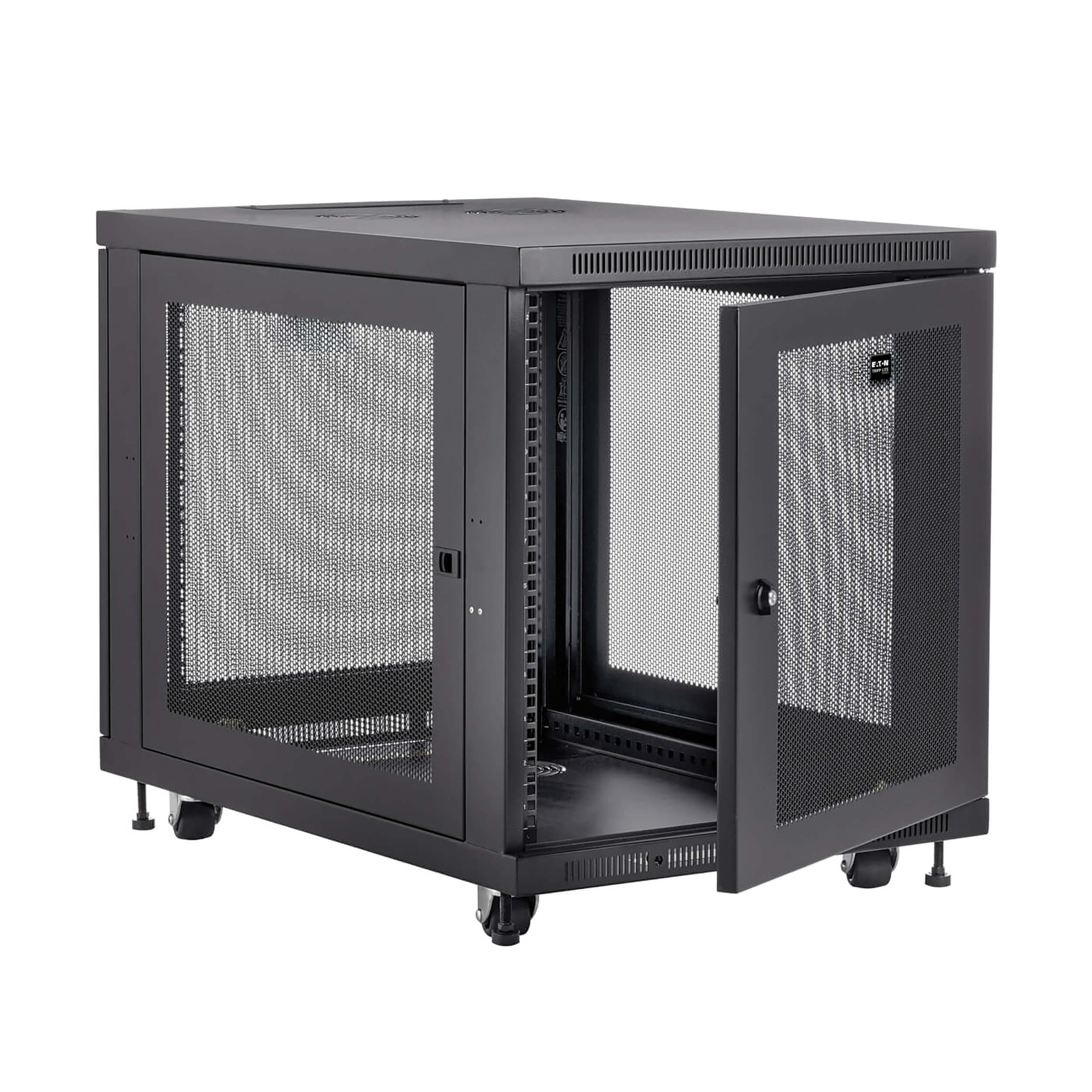 Eaton Tripp Lite Series SmartRack 12U Mid-Depth Small Rack Enclosure, 600 mm × 851 mm, black — view 2