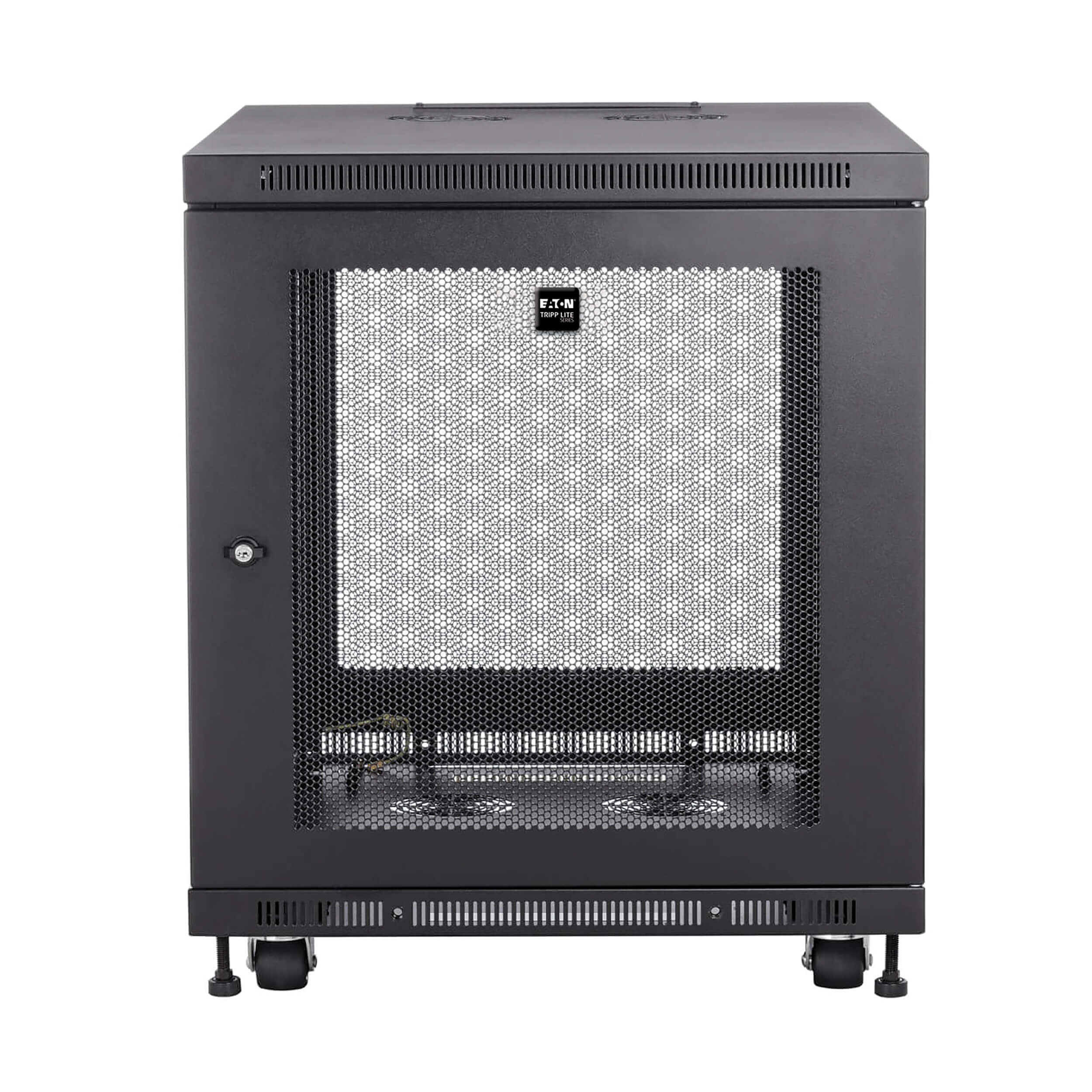 Eaton Tripp Lite Series SmartRack 12U Mid-Depth Small Rack Enclosure, 600 mm × 851 mm, black — view 3